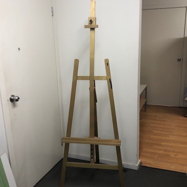 EASEL, Timber painted Gold 1.9m High